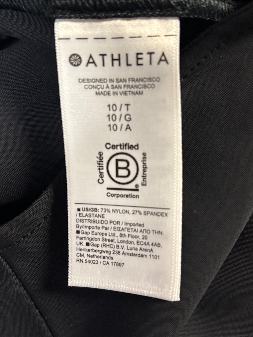 Athleta Stellar Wide Leg Crop Pant Black Size 10 TALL - Picture 7 of 7